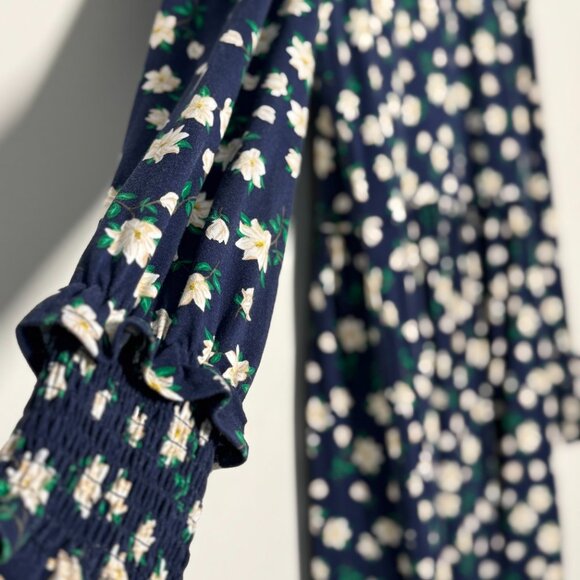 Draper James Kitty Dress in Nassau Navy Multi Magnolia Size Large - Picture 5 of 10